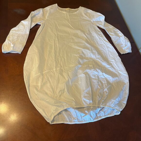 love in White Long-Sleeve Balloon Hem Dress summer dress pockets nwt - Picture 2 of 7